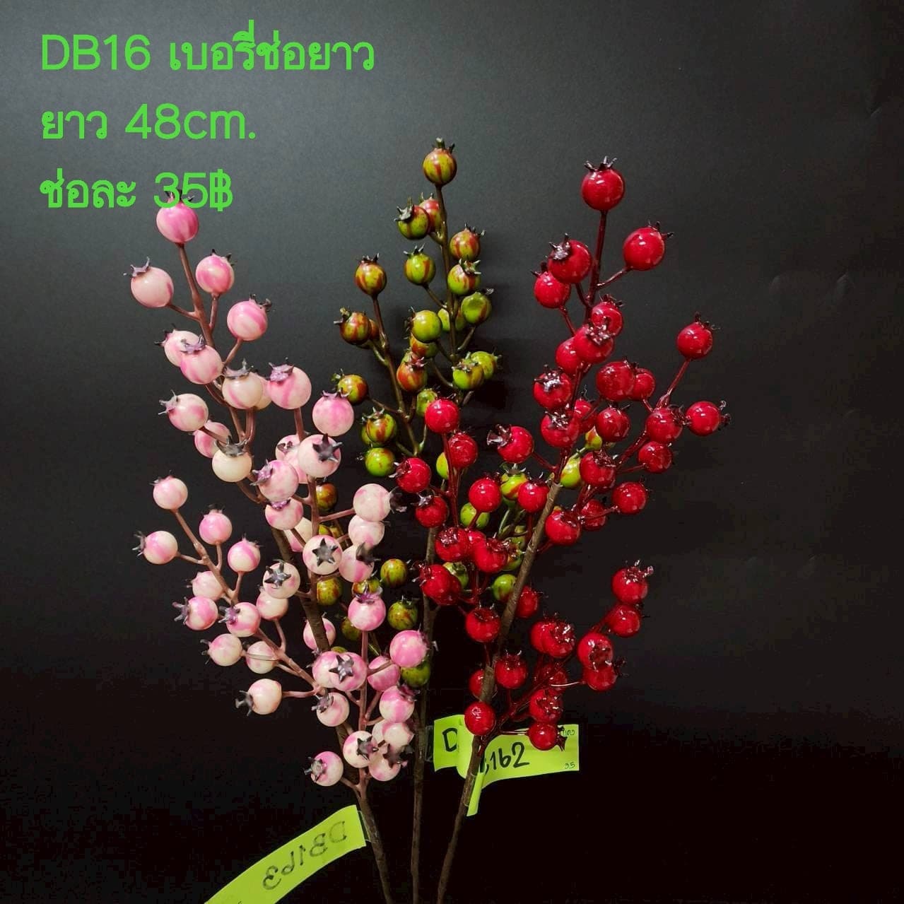 เบอรี่ช่อยาว (DB16), Berry cluster — rounded fruit clustered for warm, autumnal weight.