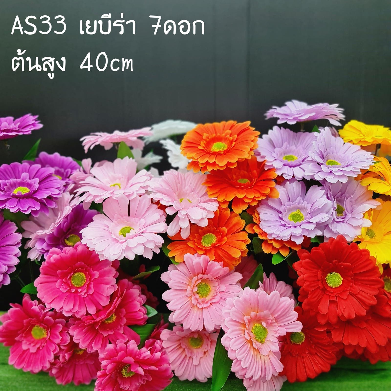 เยบีร่า 7ดอก (AS33), Daisy (7 blooms) — a friendly, small-headed bloom that lightens the rhythm of a spray.