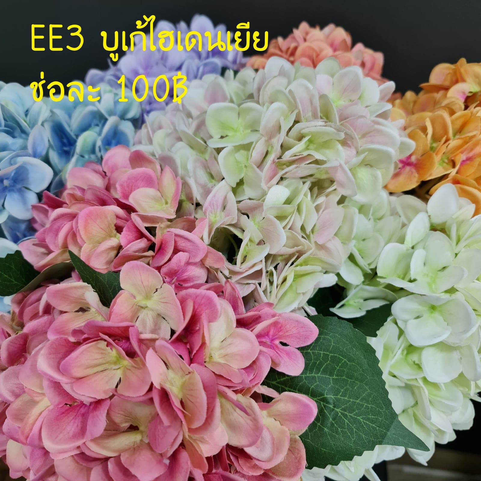 บูเก้ไฮเดนเยีย (EE03), A bouquet of hydrangea — an oversized head with graduated colour, often used to set composition mass.