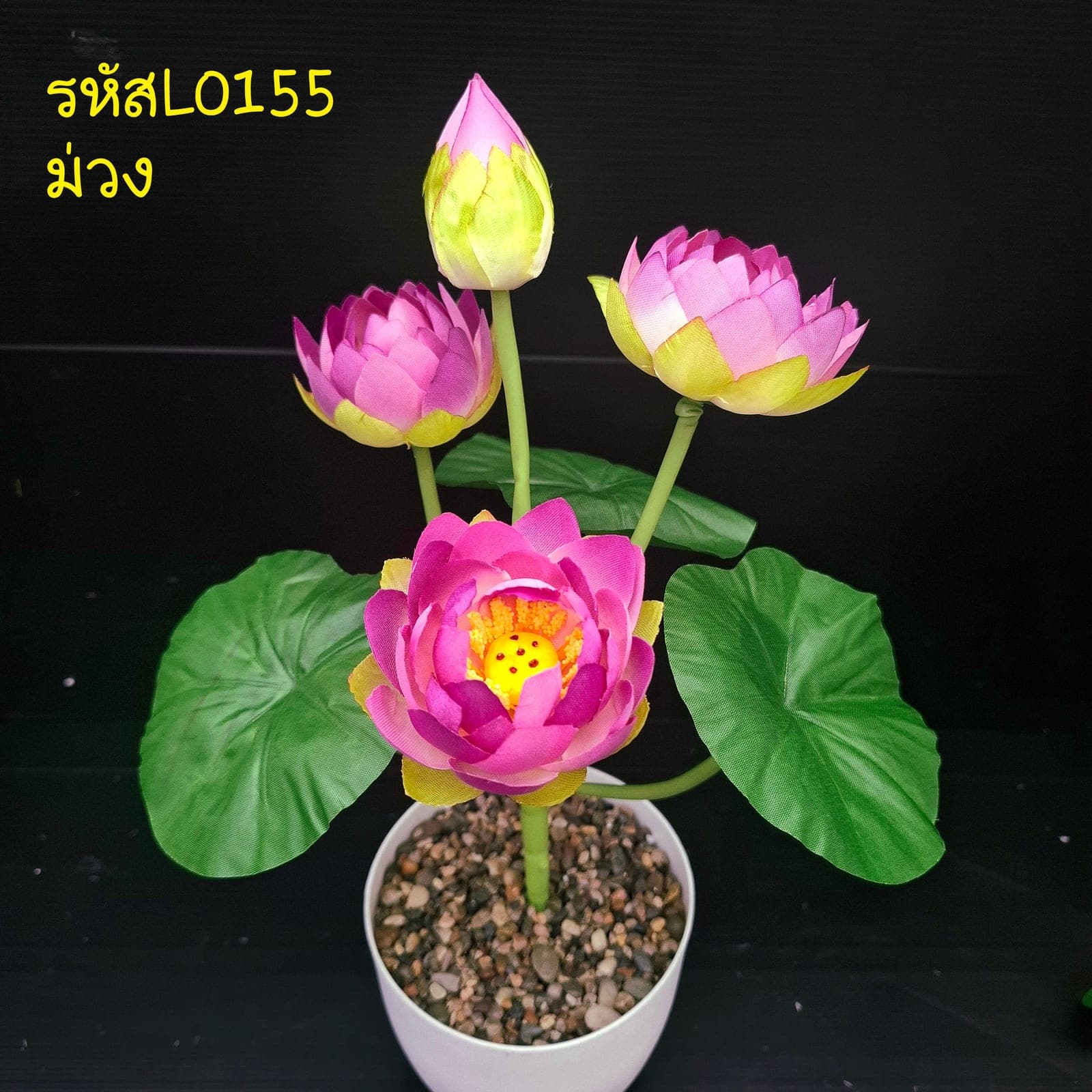 บูเก้บัว (LO15), A bouquet of lotus — an open, soft-petalled form with a quiet, balanced rhythm.